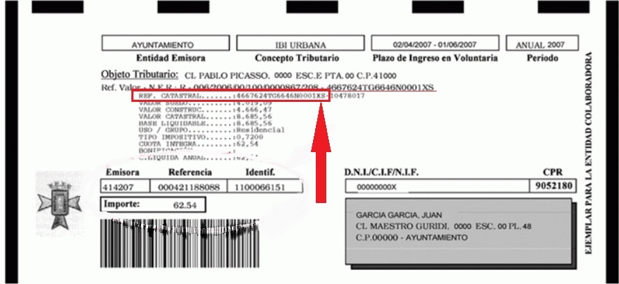 DONDE VER REFERENCIA CATASTRAL